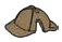 Figure, clothing: hat, deerstalker in Brown, Teak