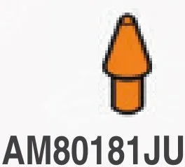Connector: pin, small, with conical spike or tooth in Orange, Smoky