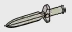 Weapon, Melee: sword, long with narrowed blade at handguard in Gray