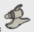 Weapon, Melee: axe, head with rear spike and chipped, wavy blade in Gray