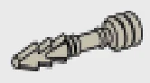 Weapon, Melee: spear head, jagged with round base in Gray