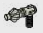 Weapon, Firearm: pistol, Eternian laser weapon, type 02 in Gray