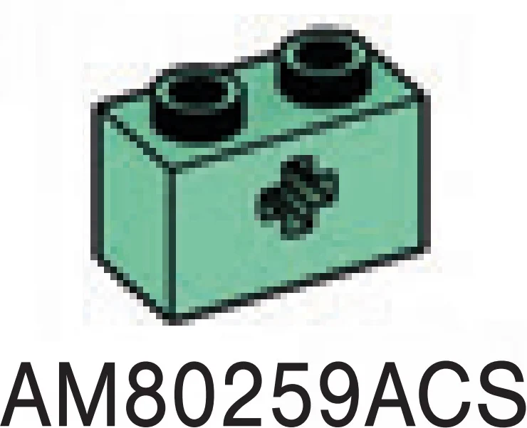 Connector Brick 1 x 2 with cruciform axle hole