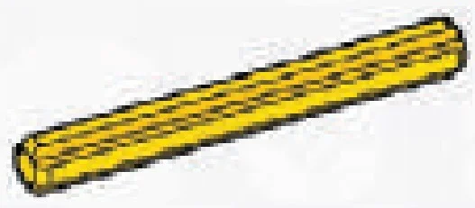 Connector: axle 5 studs long in Orange, Marigold