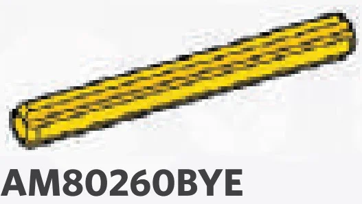 Connector: axle 5 studs long in Yellow, Lemon