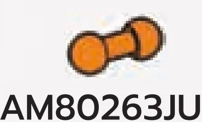 Bar, small, with small ball joint on both ends in Orange, Smoky