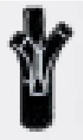 Connector: pin, small with trifurcated end (tuft of hair, etc.) in Blue, Medium (Translucent)