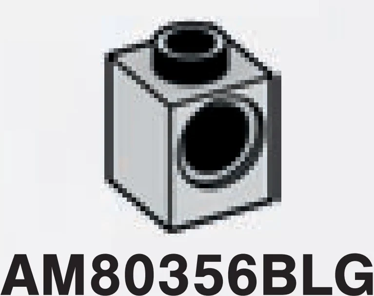 Connector Brick 1 x 1 with Axle Pin Hole in Gray, Dull
