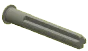 Connector: axle 4 studs long with flared edge in Gray, Dark (Flake)