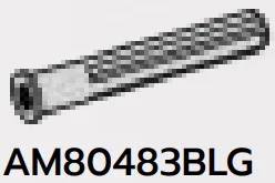 Connector: axle 4 studs long with flared edge in Gray, Dull