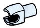 Connector: Ball Socket, Small on Peg in Gray, Pale Blue