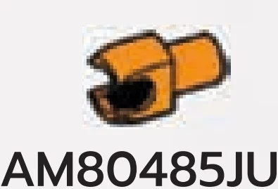 Connector: Ball Socket, Small on Peg in Orange, Smoky