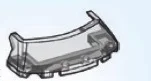 Windscreen 6 x 1 x 3 rounded in Blue, Medium (Translucent)