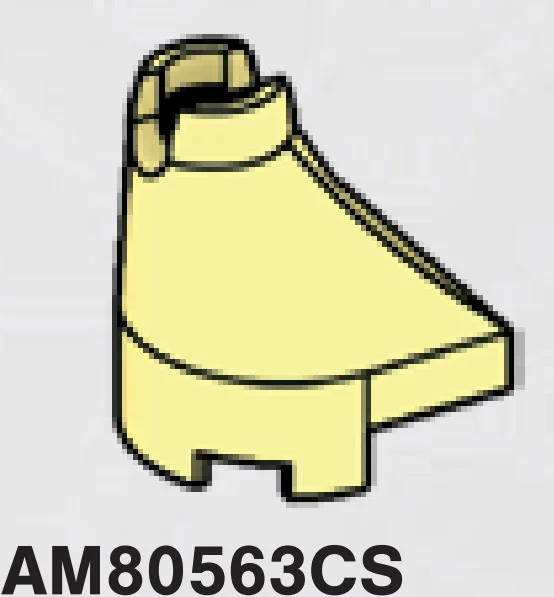 Cone 2 x 2 x 2 contoured with ball socket at top in Yellow, Pastel