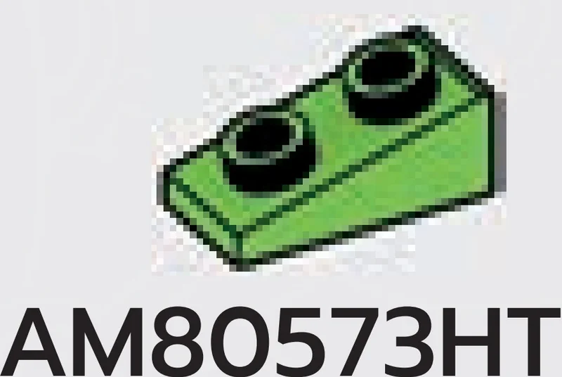 Slope Brick 25 1 x 2 with studs on slope in Green, Soft Grass
