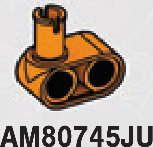 Connector: beam 1 x 2 with 2 holes & perpendicular axle in Orange, Smoky