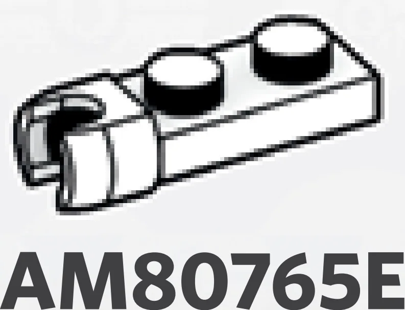 Plate 1 x 2 with ball socket on end, small in White