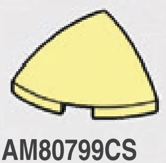 Slope brick 45 2 x 2 corner round with rounded slope in Yellow, Pastel