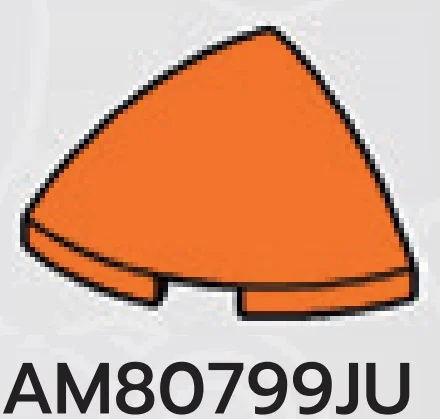 Slope brick 45 2 x 2 corner round with rounded slope in Orange, Smoky