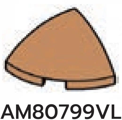 Slope brick 45 2 x 2 corner round with rounded slope in Brown, Light Nougat