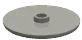 Plate 3 x 3 round with single stud in Gray, Dark (Flake)