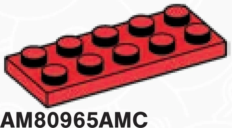 Plate 2 x 5 in Red, Flame