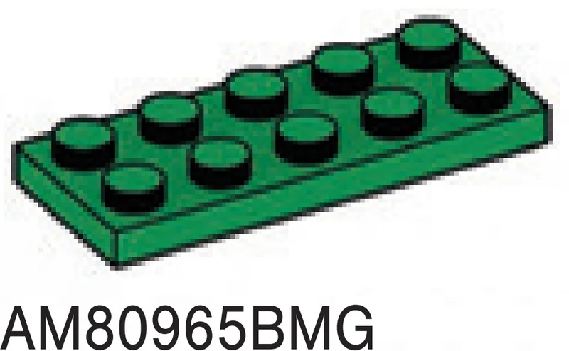 Plate 2 x 5 in Green, Forest
