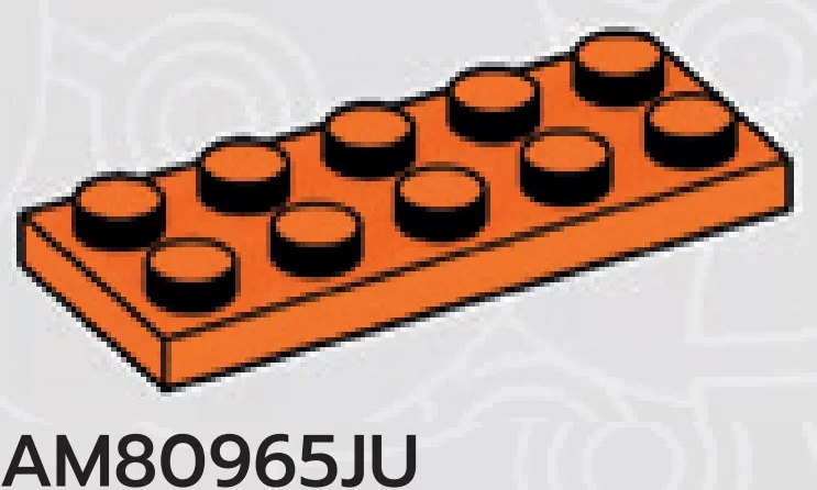 Plate 2 x 5 in Orange, Smoky
