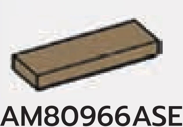 Tile 1 x 3 in Brown, Teak