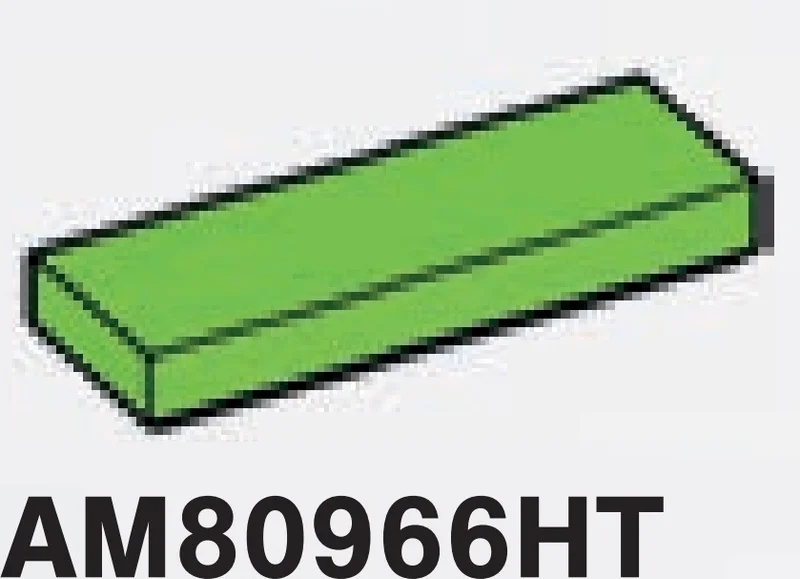 Tile 1 x 3 in Green, Soft Grass