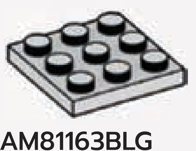 Plate 3 x 3 in Gray, Dull