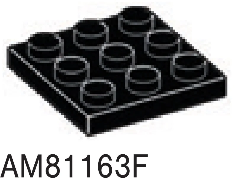 Plate 3 x 3 in Black