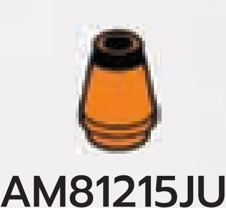 Cone 1 x 1 w/ Open Top, type 02 in Orange, Smoky