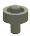 Connector: pin with cylindrical socket at top in Gray, Dark Smoke