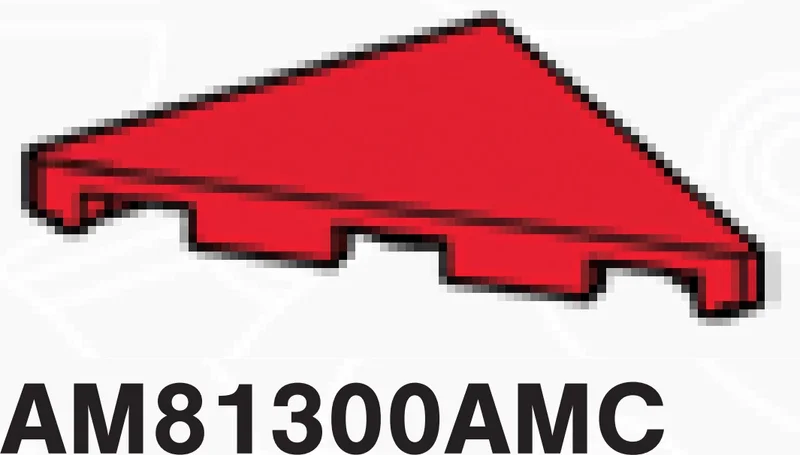 Tile 3 x 3 corner in Red, Flame