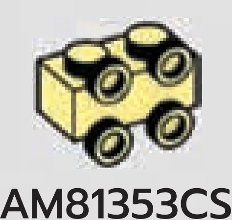 Brick Modified 1 x 2 two-thirds height, with 4 studs on side in Yellow, Pastel