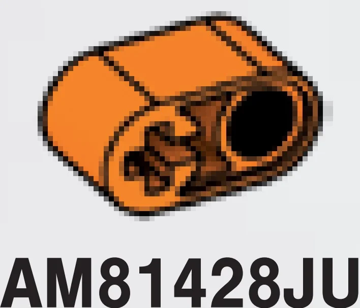 Connector: beam 1 x 2 with round hole and axle hole in Orange, Smoky