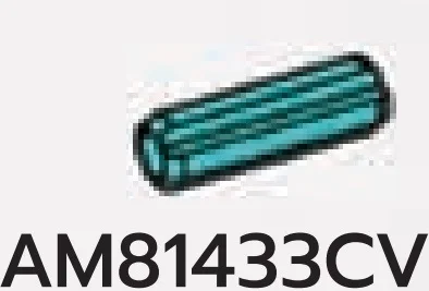 Connector: axle 2 studs long in Blue, Aqua