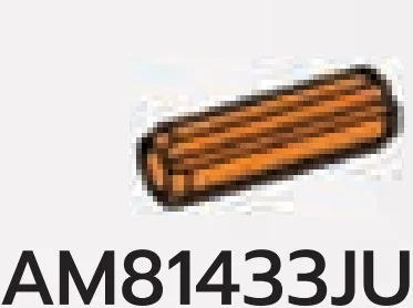 Connector: axle 2 studs long in Orange, Smoky