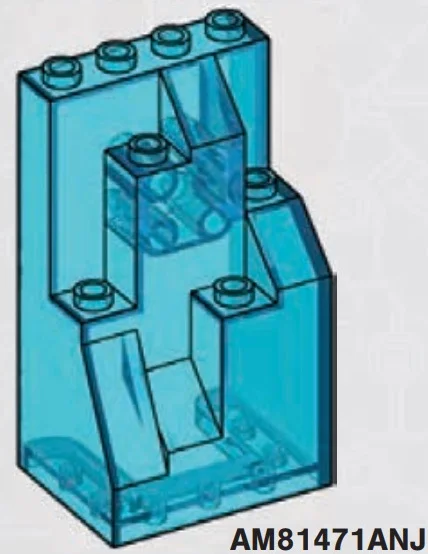 4 x 3 x 6 rock face in Blue, Swirled with White (Translucent)