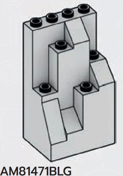 4 x 3 x 6 rock face in Gray, Dull