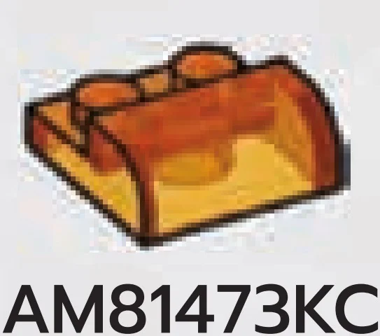 Slope Plate 2 x 1 x 2 Half-Curved Top in Orange (Translucent)