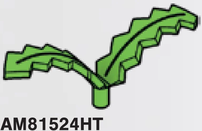 Foliage: 2 leaves on bar in Green, Soft Grass