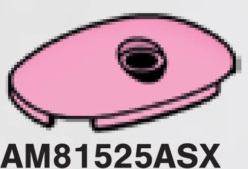 Tile 2 x 3 round dome with offset hole in Pink, Rose