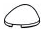 slope 2 x 2 curved, egg shaped in White