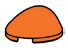 slope 2 x 2 curved, egg shaped in Orange, Smoky