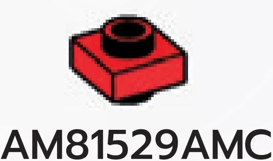 Plate Modified 1 x 1 Double Sided in Red, Flame