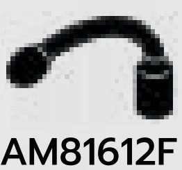 Antenna, flexible whip on small pin with ball at end in Black
