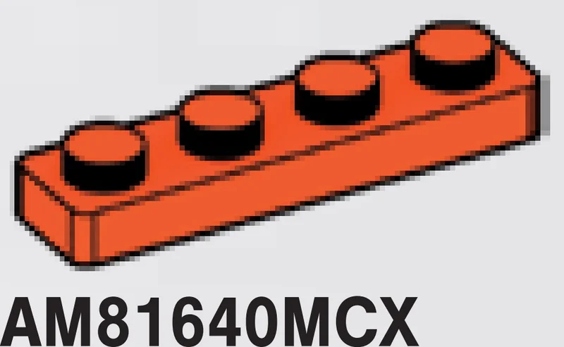 Plate 1 x 4, rubber anti slider with diagonal slats beneath in Orange, Marigold