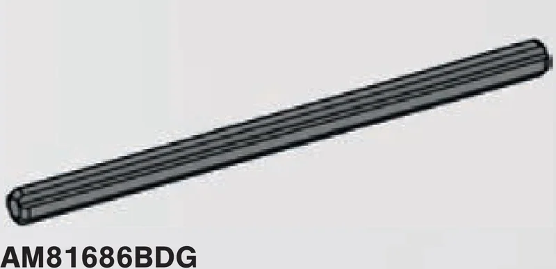 Connector: axle 10 studs long in Gray, Dark (Flake)